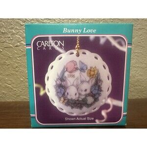Carlton Cards Heirloom Collectible Easter Ornament Bunny Love ECOR51T